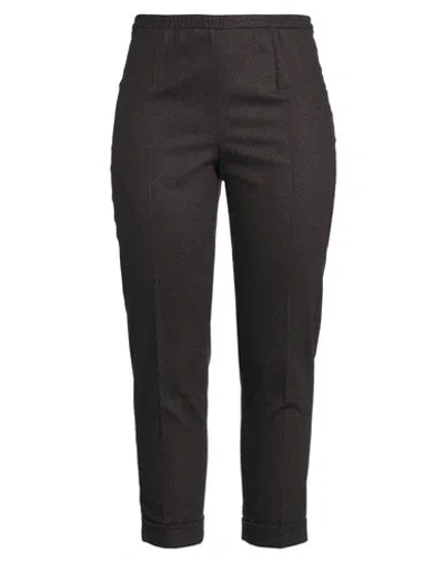 Nina 14.7 Woman Pants Dark Brown Size 14 Virgin Wool, Cashmere, Elastane