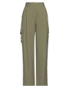 Nina 14.7 Woman Pants Military Green Size 8 Viscose, Polyester In Green
