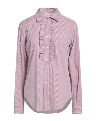 Nina 14.7 Woman Shirt Garnet Size 10 Cotton, Polyamide, Elastane In Pink