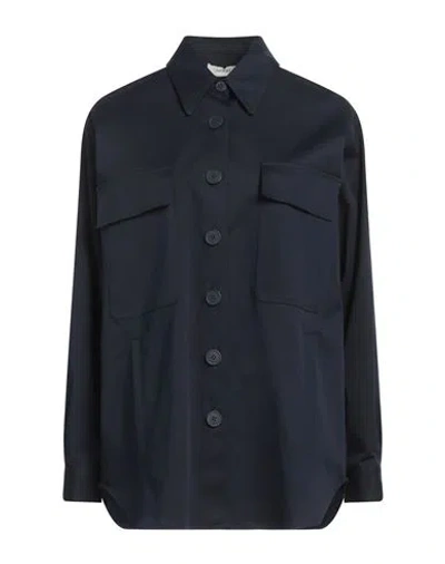 Nina 14.7 Woman Shirt Midnight Blue Size 10 Cotton, Elastane