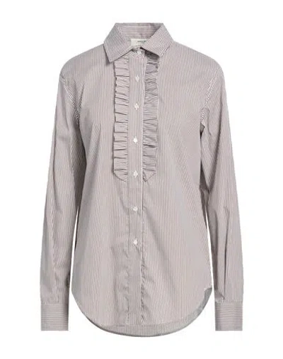 Nina 14.7 Woman Shirt White Size 8 Cotton, Polyamide, Elastane In Gray