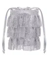 NINA 4 TIRED CRYSTAL MESH POUCH BAG