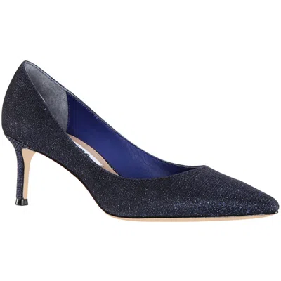Nina 60 Womens Leather Dressy Kitten Heels In Blue