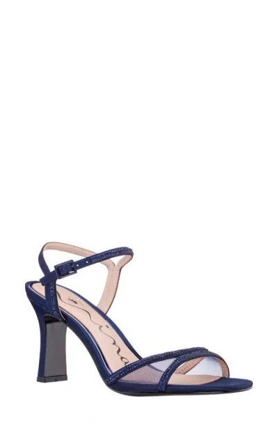 Nina Adela Ankle Strap Sandal In Blue
