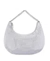 Nina All Over Crystal Crescent Moon Crossbody Bag