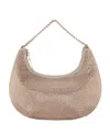 Nina All Over Crystal Crescent Moon Crossbody Bag