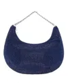 Nina All Over Crystal Crescent Moon Crossbody Bag