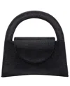 Nina All Over Crystal Satchel Bag In Black