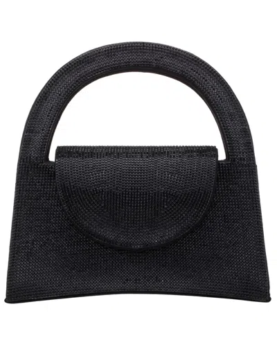 Nina All Over Crystal Satchel Bag In Black