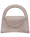 Nina All Over Crystal Satchel Bag In Gold