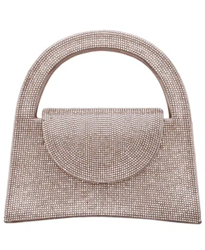 Nina All Over Crystal Satchel Bag In Gold