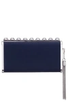 Nina Amos Crystal Clutch In Blue