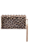 Nina Amos Crystal Clutch In Brown