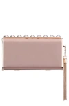 Nina Amos Crystal Clutch In Brown
