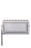 Nina Amos Crystal Clutch In Silver