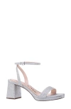 Nina Bergen Ankle Strap Sandal In Silver