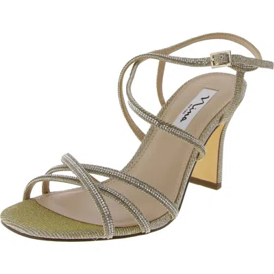 Nina Bettany-ys Womens Faux Leather Open Toe Ankle Strap In Multi