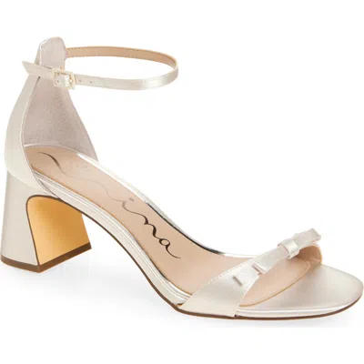 Nina Bia Ankle Strap Sandal In Gold