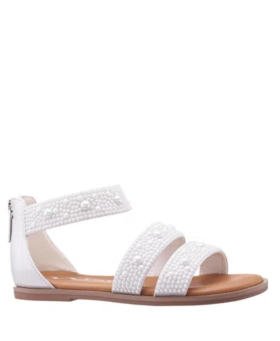 Nina Kids' Big Girls Analeigh Flat Sandals In White