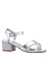 Nina Little Girls Block Heel Dress Sandals In Silver