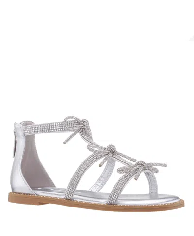 Nina Kids' Big Girls Comfort Sandals In Silver