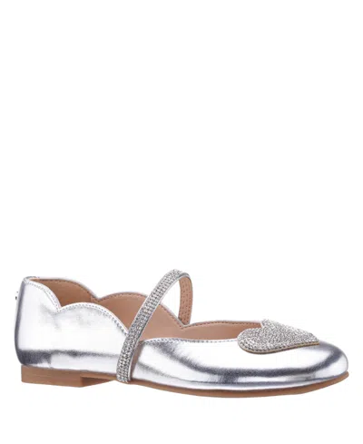 Nina Kids' Big Girls Diaz Ballet Flats In Silver
