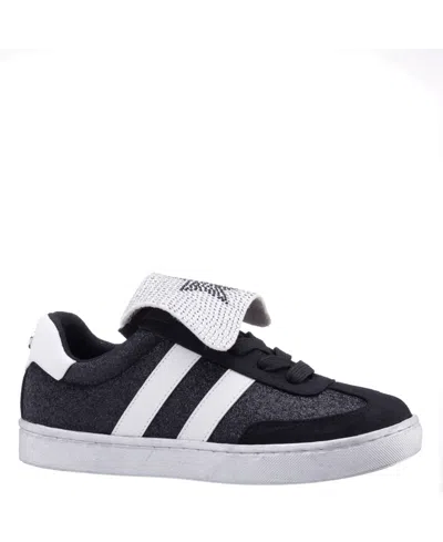 Nina Kids' Big Girls Glitter Low Top Sneakers In Black
