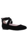 Nina Kids' Toddler Girls Marissa Crisscross Ankle Strap Ballet Flat In Black