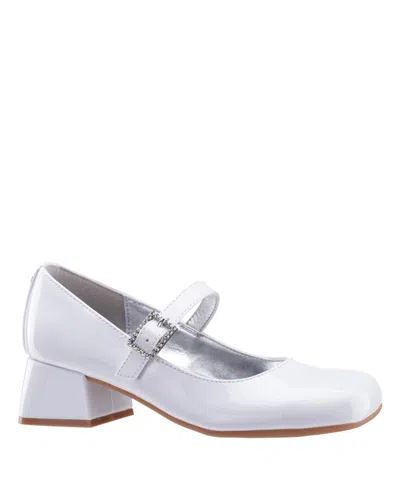 Nina Kids' Big Girls Mila Heel Mary Jane Pumps In White