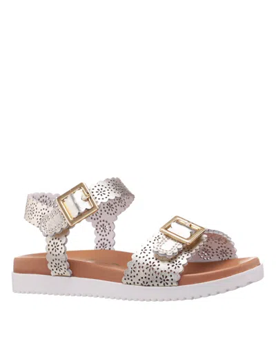 Nina Kids' Big Girls Saturn Footbed Sandals In Light Gold