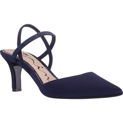 Nina Billie Slingback Pointed Toe Pump In Blue