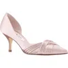 Nina Blakely Womens Satin Evening D'orsay Heels In Neutral