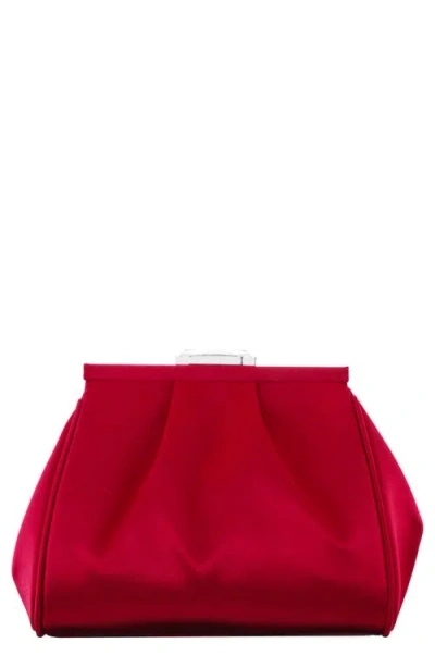 Nina Blayz Frame Clutch In Red