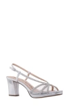 Nina Summer Slingback Platform Sandal In Silver