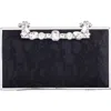 Nina Boujee Crystal Lace Clutch In Black