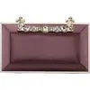 Nina Boujee Crystal Lace Clutch In Brown