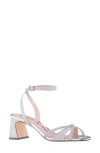 Nina Bracha Ankle Strap Sandal In Silver
