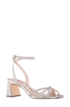 Nina Bracha Ankle Strap Sandal In Silver