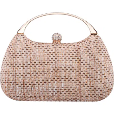 Nina Brando Frame Clutch In Brown