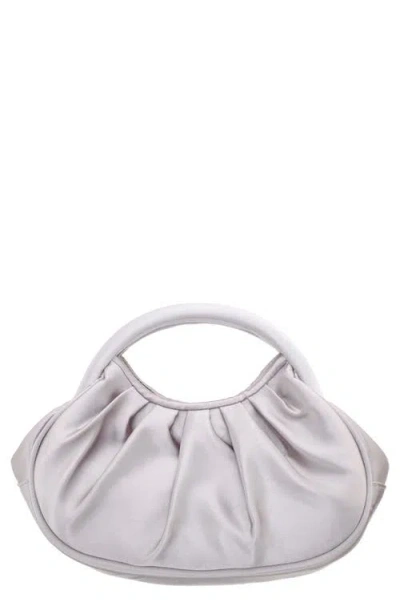 Nina Bren Top Handle Bag In Silver