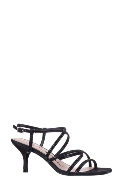 Nina Briegh Ankle Strap Sandal In Black