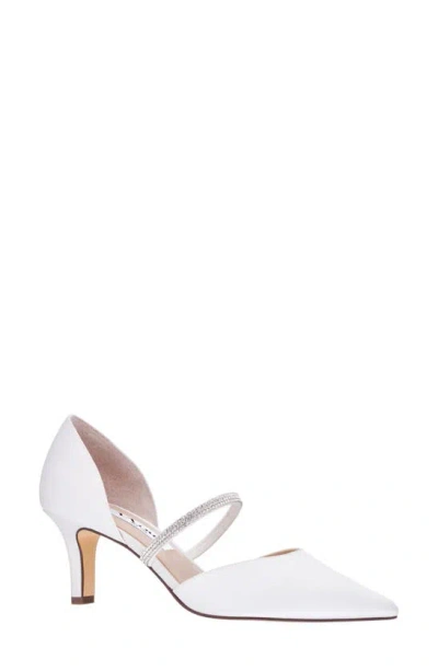 Nina Brystol D'orsay Pointed Toe Pump In Ivory