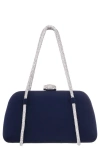 Nina Camara Frame Clutch In Navy