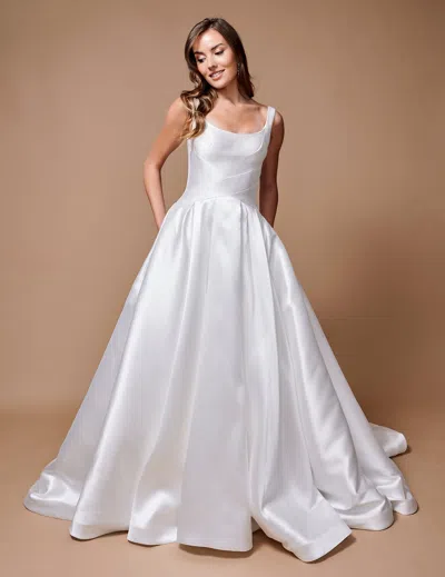 Nina Canacci 3251 Long Wedding A Line Bridal Gown Dress In White
