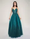 Nina Canacci 3276 Formal Long Prom A Line Dress In Green