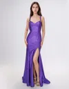 Nina Canacci 5304 Formal Long Slit Prom Dress In Purple