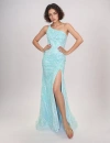 Nina Canacci 6629 Prom Long Slit Formal Fitted Dress In Blue