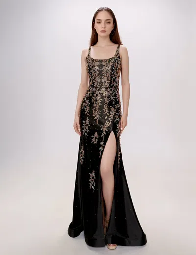 Nina Canacci 6633 Formal Long Slit Prom Metallic Dress In Multi