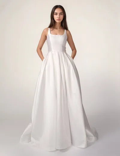 Nina Canacci 6691 Long Bridal Gown A Line Wedding Dress In White