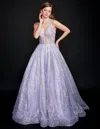 Nina Canacci 8202 Formal Long Prom A Line Dress In Purple